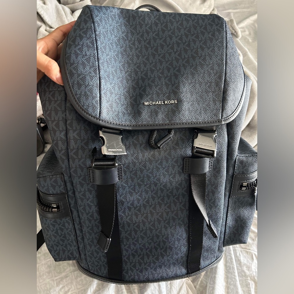 Blue Michael Kors Backpack